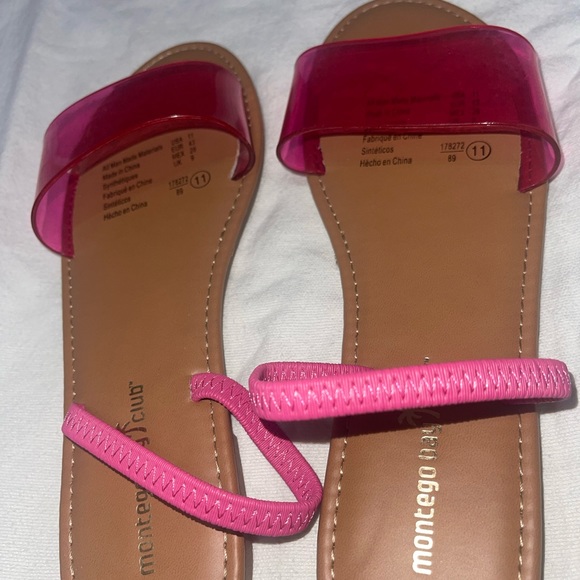 Womens hot pink jelly/strapback sandal - Picture 3 of 5